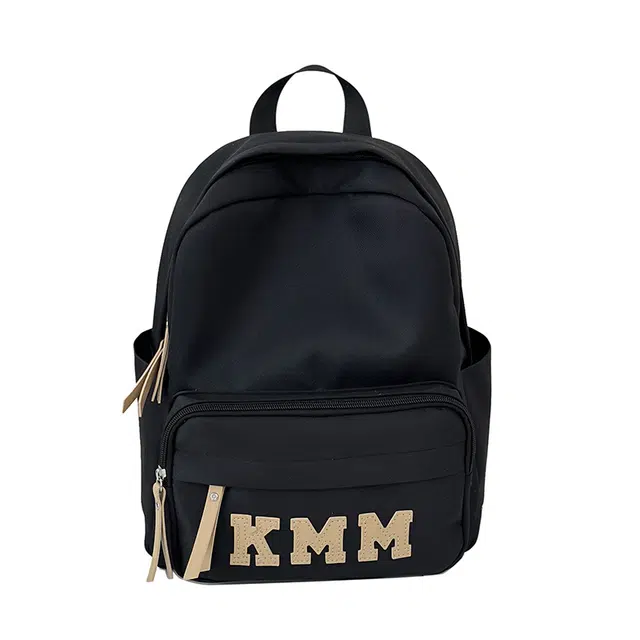 泰格奴 撞色系轻便百搭背包美版气质高级感时尚初中高中大学生上课书包 尼龙 双肩包 男女同款情侣款 黑色/红色/黄色/卡其色/蓝色