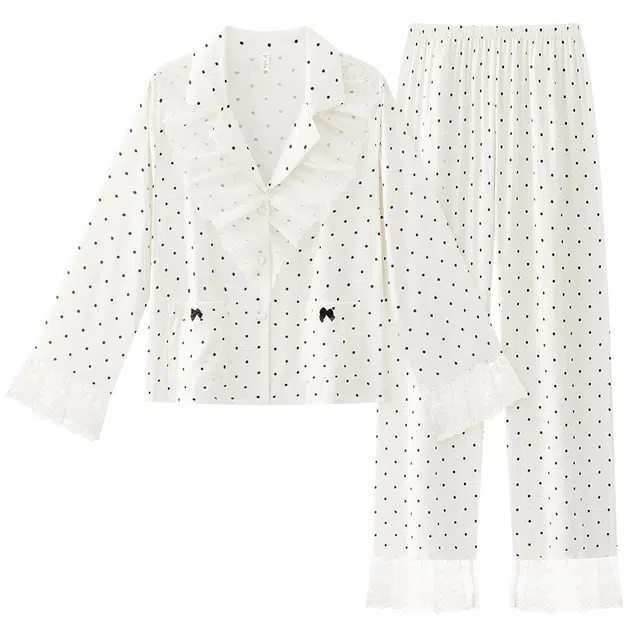 顶瓜瓜 简约舒适冰丝可外穿家居服睡衣套装 女款