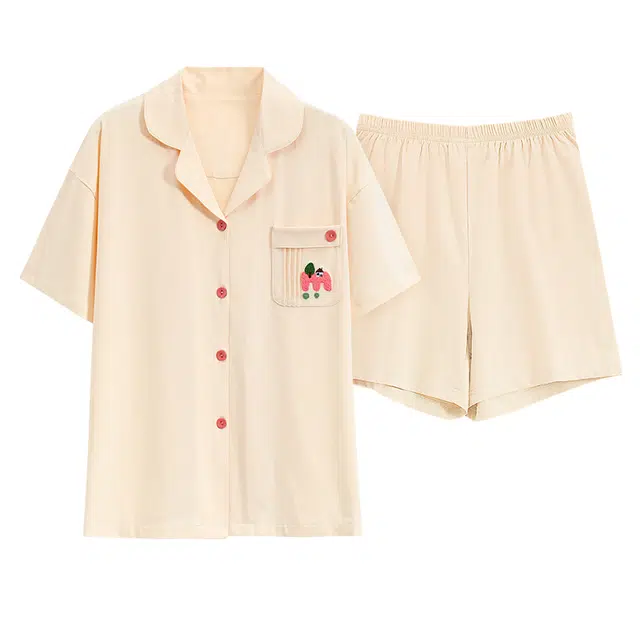 睦隆世家 和服开衫纯棉短袖家居服可外穿夏季睡衣套装 女款