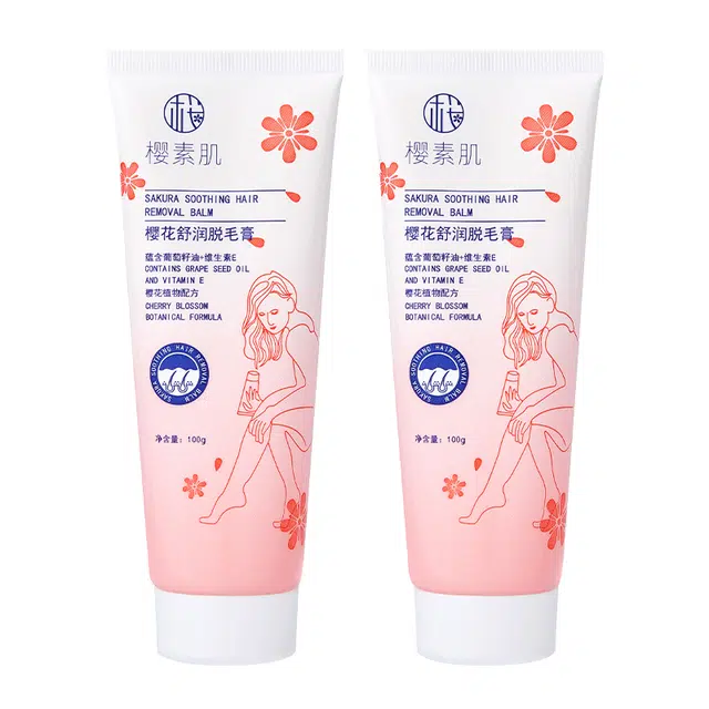 樱素肌 花舒润脱毛膏 滋润深层清洁清洁收缩毛孔清爽冰感