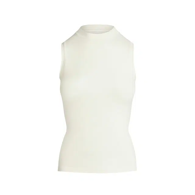 SKIMS SS25 COTTON JERSEY MOCK NECK TANK