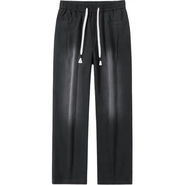 希越 潮牌薄款透气宽松直筒阔腿潮流百搭休闲裤 男款