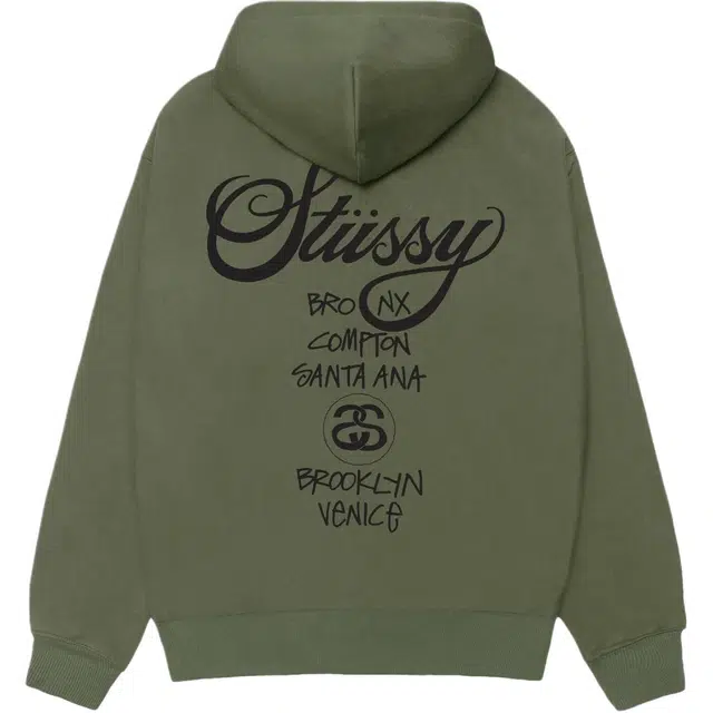 Stussy SS25 World Tour HOODIE logo