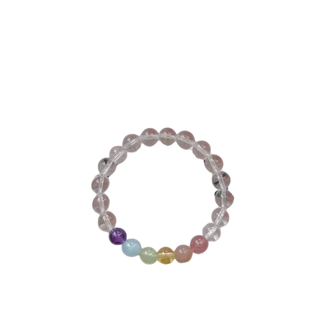 迈奇的礼物 好运珠子天然 白水晶 手串 女款