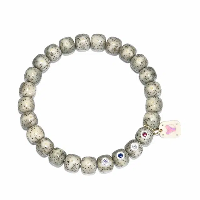 钰澜文玩 彩虹镶嵌鲸落吊牌搭配款#好运 星月菩提 手串 男女同款情侣款