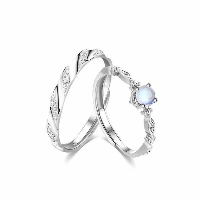【精选高品质】 金师傅 爱意永恒对戒 莫比乌斯幻彩星球浪漫时尚精致气质简约百搭 小众轻奢设计高级 玻璃猫眼 可调节戒指 男女同款情侣款