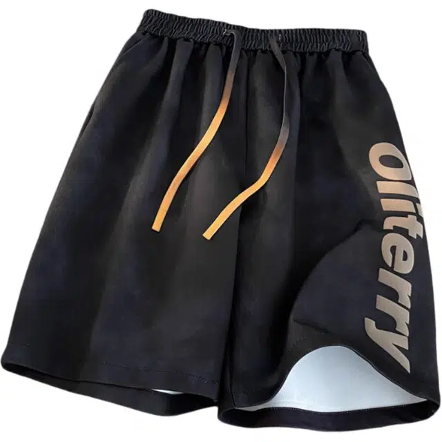 寻星记 美式高街潮牌扎染字母印花宽松透气舒适运动五分裤休闲短裤 男女同款