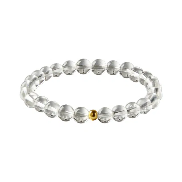 【能量净化】 秦福炫 时来运转 能量平衡事业转运财源流动 纯净透明串珠单圈精致简约通勤百搭 白水晶 手串 女款