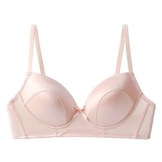 二三二三 聚拢提拉上托亲肤舒适侧收副乳无钢圈可调节肩带软支撑纯色可爱公主风简约时尚百搭性感文胸 女款