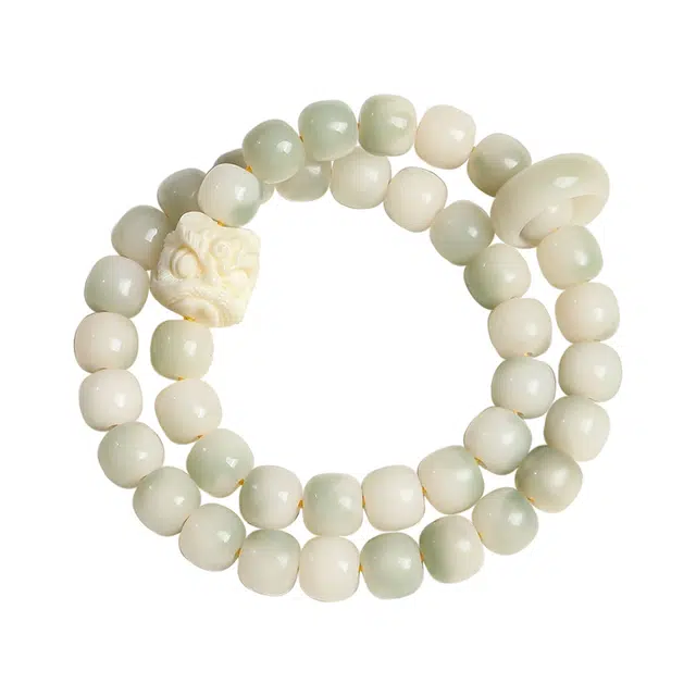 芳缘小傅 有钱花莲花转运珠 招财纳福 复古国风狮跑环#好运 菩提根 手串 男女同款情侣款