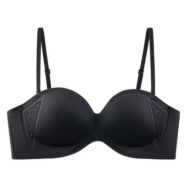 二三二三 聚拢提拉上托不空杯亲肤舒适内衣侧收副乳无钢圈可调节肩带防滑两穿支撑胸罩简约纯色时尚百搭性感纯欲文胸 女款