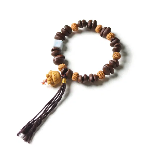 芳缘小傅 本命年有钱花莲花转运珠 文玩手持佛珠招财纳福复古国风高品质树王#好运 金刚菩提 手串 男女同款情侣款