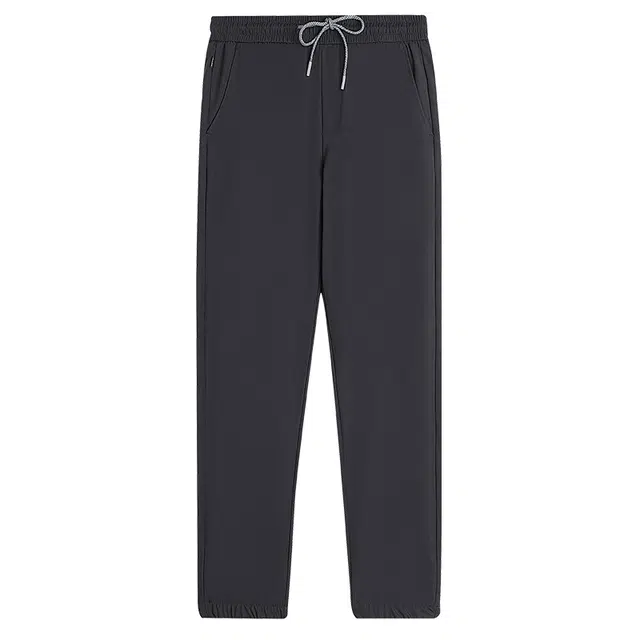 洛兹 夏季直筒潮流速干纯色时尚轻松简约休闲裤 男款
