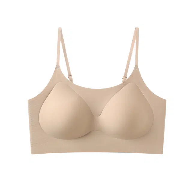 二三二三 自然聚拢提拉上托不空杯亲肤舒适内衣侧收副乳无钢圈可调节肩带美背软支撑胸罩纯色简约时尚百搭性感纯欲文胸 女款