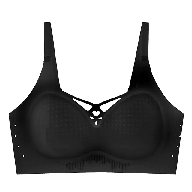 二三二三 聚拢提拉上托不空杯亲肤舒适侧收副乳无钢圈软支撑镂空纯色简约时尚百搭性感纯欲文胸 女款