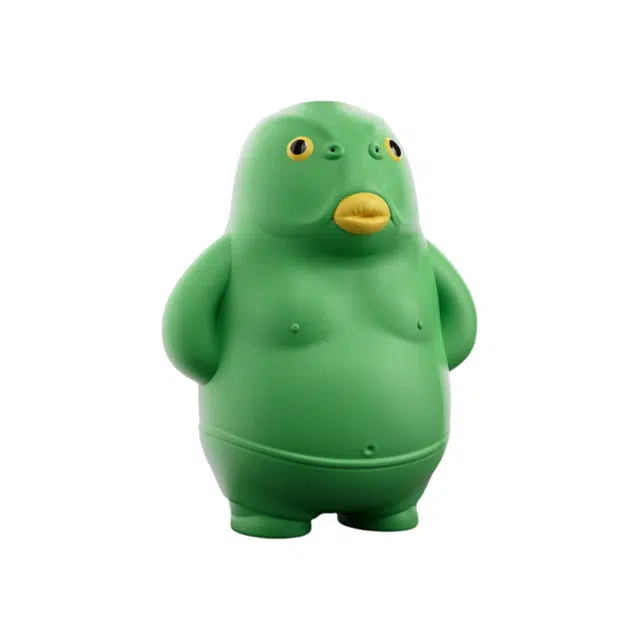 咕轹 绿鱼头怪水枪 创意按压 喷水搞怪 玩具