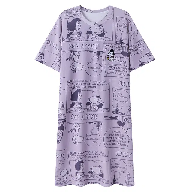 俏韵 卡通动漫短袖睡衣休闲家居服睡裙 女款