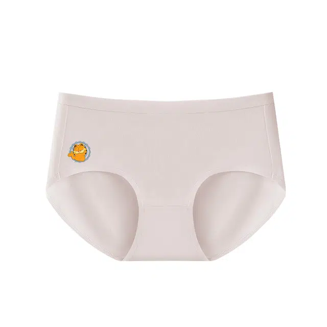 加菲猫家族 中腰高弹三角无痕抗菌提臀纯色可爱卡通内裤 女款 组合装
