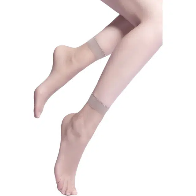 阿凡迪 透明隐形绢丝纯色简约短袜 女款 组合装