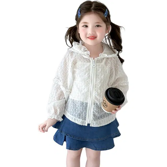 泰迪珍藏防晒服 透气洋气舒适百搭 白色 中小童