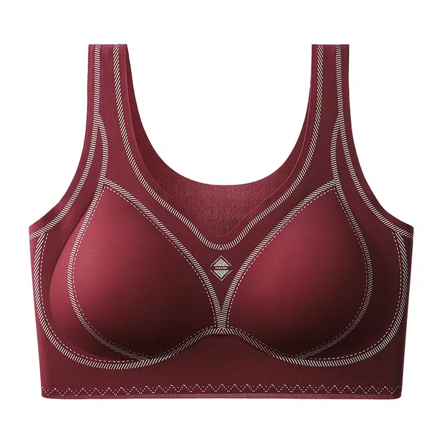 二三二三 自然聚拢提拉上托不空杯亲肤舒适内衣侧收副乳无钢圈软支撑胸罩撞色字母简约时尚百搭性感纯欲文胸 女款