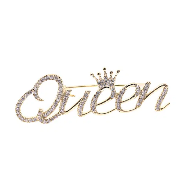 山一丸 简约时尚个性胸花 锆石 胸针 女款