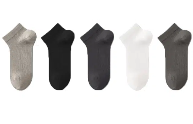 棉武器 纯棉袜子男生防臭短筒袜子黑夏季艾草香薰短袜 男款 组合装