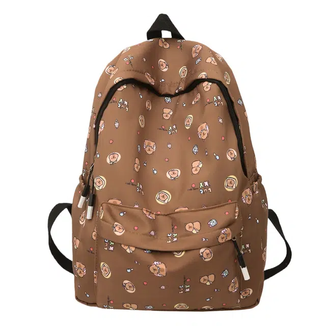 帕克熊 可爱学生日常通勤上课游玩轻便简约 尼龙 双肩包 女款 多色