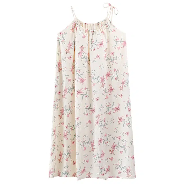 怀尔蔚 可外穿舒适薄款无袖吊带家居服睡裙 女款