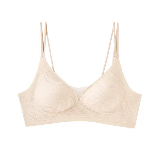 轻迎 超薄提花小美背内衣无钢圈舒适透气无痕果冻文胸 女款