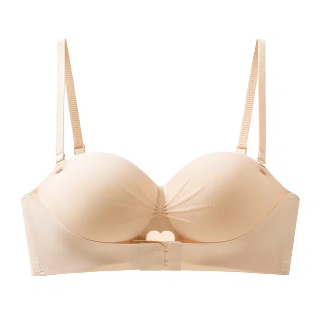 草本初色 无肩带两穿防滑不掉聚拢抹胸内衣前扣隐形裹胸罩小胸显大通勤约会穿搭文胸 女款