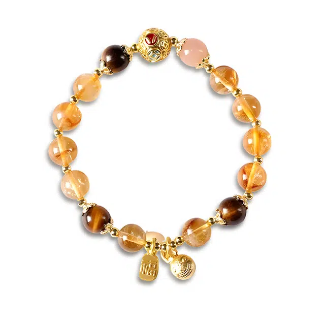 蔻斯琦 时来好运新中式富贵国风 好运 黄水晶 手串 女款