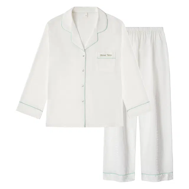 顶瓜瓜 冰丝翻领设计简约舒适可外穿家居服睡衣套装 女款