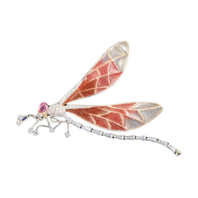 山一丸 个性精致蜻蜓胸花 铜 胸针 女款