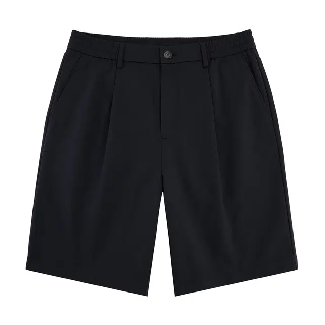 丹宁哲学 轻量抗皱棉感面料松紧腰夏季休闲短裤 男款