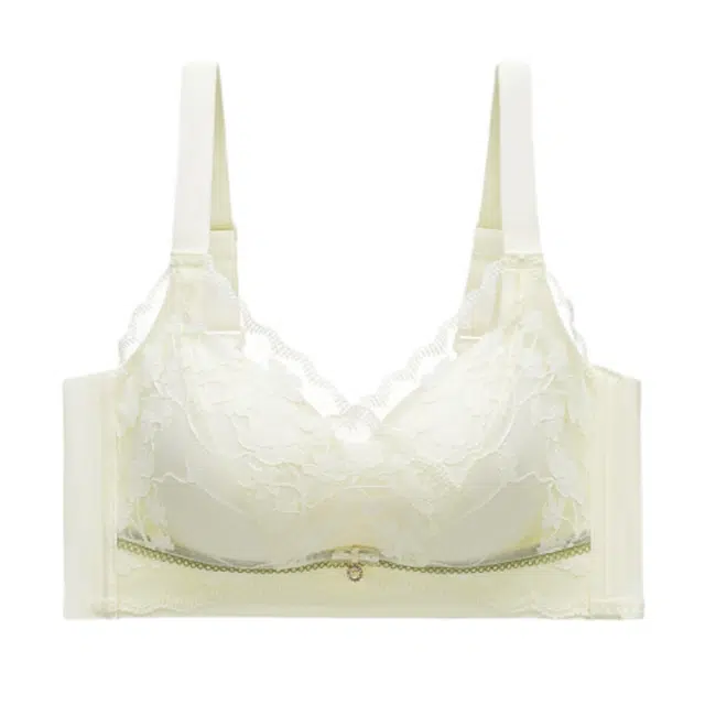 轻迎 小胸聚拢显大不空杯收副乳防下垂外扩蕾丝文胸 女款