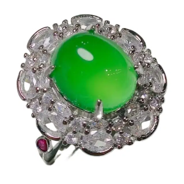 识恩 森系甜美通勤百搭气质时尚优雅文艺小众设计#好运 玉髓 戒指 女款