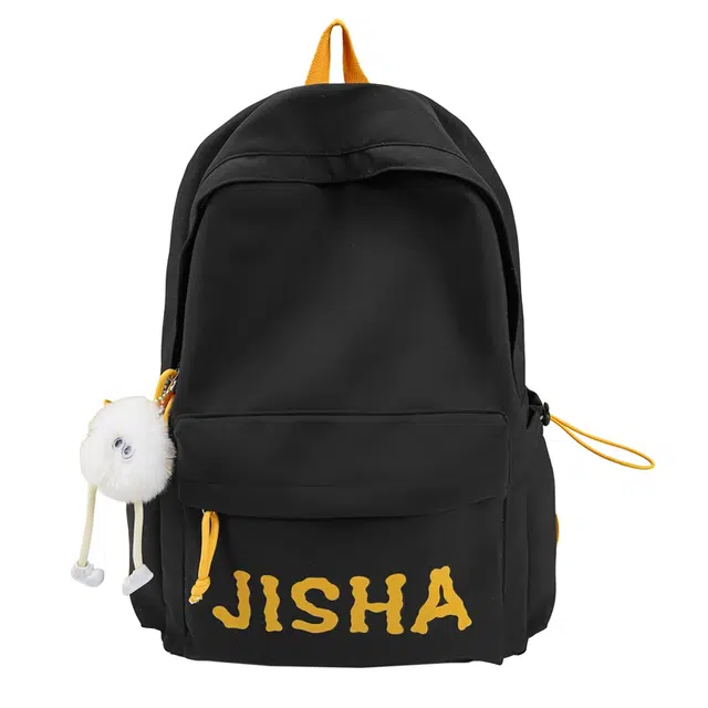 草丛喵喵喵 小清新格子轻便 尼龙 双肩包 男女同款情侣款 多色