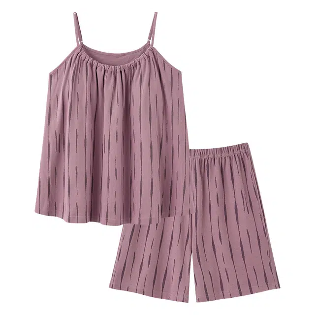 睦隆世家 性感薄款舒适休闲家居服睡衣套装 女款