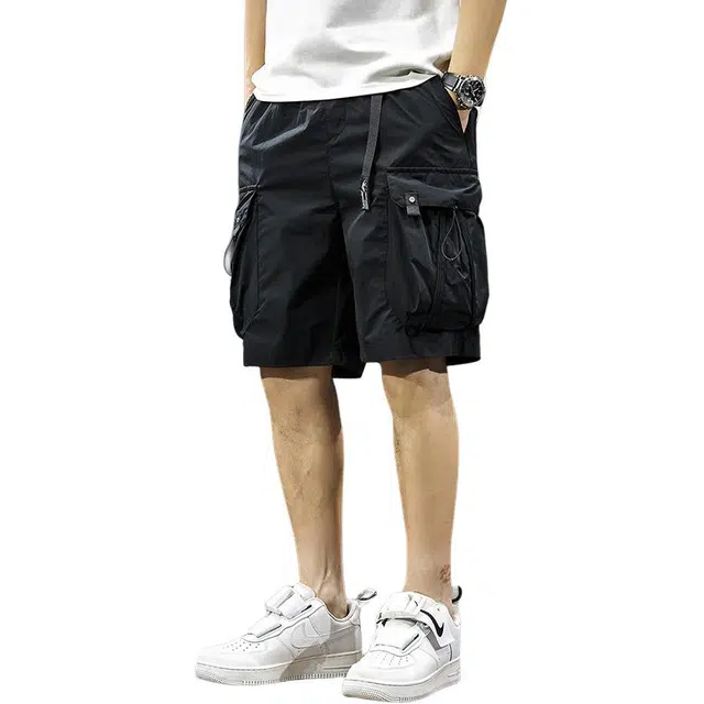 前进牛 城市机能风美式工装户外五分裤运动休闲短裤 男女同款