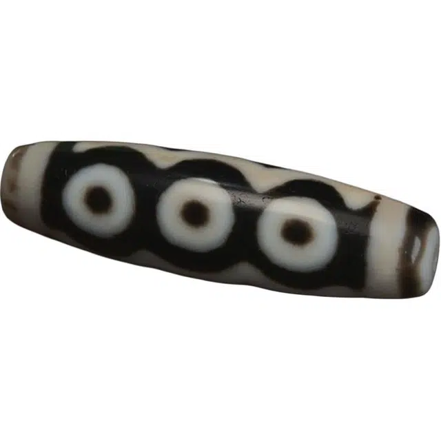 灵运宝 转运招财藏区五眼天珠黑白分明老矿风化油润包浆老料器磨损到位一物一图#好运 玛瑙 吊坠 男女同款情侣款