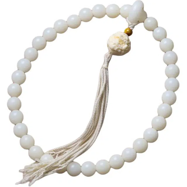 爵倾 圆珠搭配跑环、象牙果抱球貔貅#好运 白玉菩提 珠串 男女同款情侣款