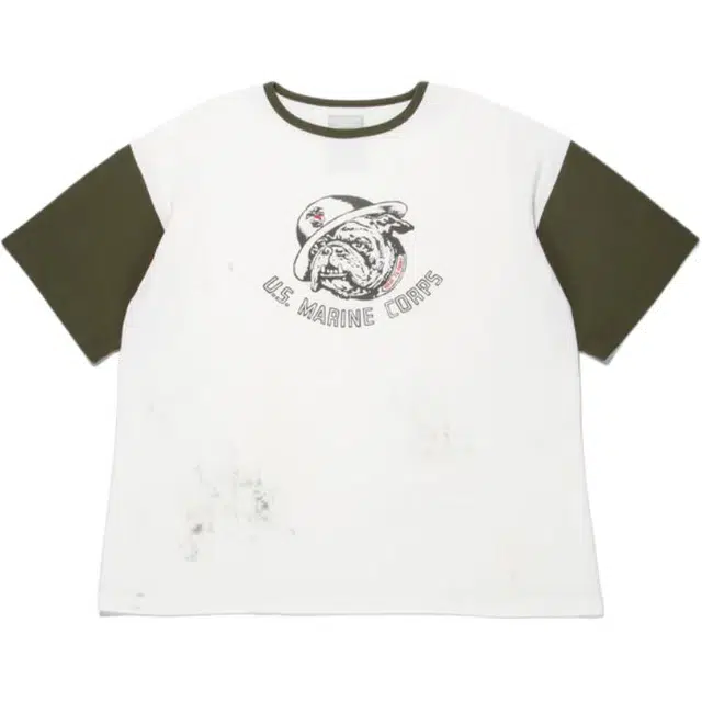 bowwow SS25 USMC BULLDOG RIBBED SS CS AGING T