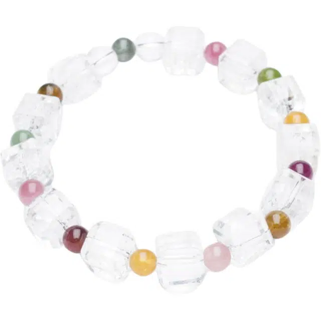 仙源 事业顺遂  能量净化磁场 多财多福 百搭 高级感 轻奢#好运 白水晶 手串  男女同款情侣款