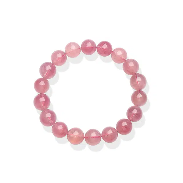 饰伴 樱桃小语 精致高级时尚高级质感 温柔大方 小众设计#好运 日常百搭 粉水晶 手串 女款