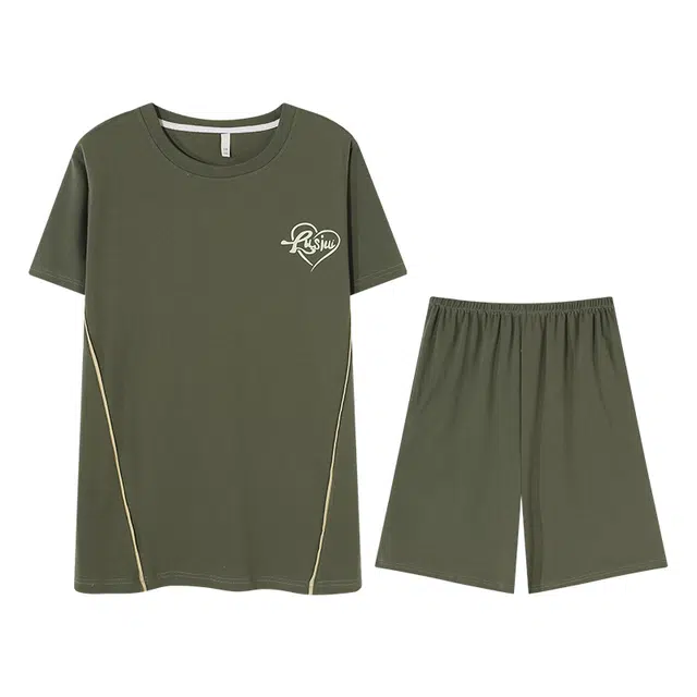 向薇 舒适透气简约短袖青少年可外穿家居服睡衣套装 男款