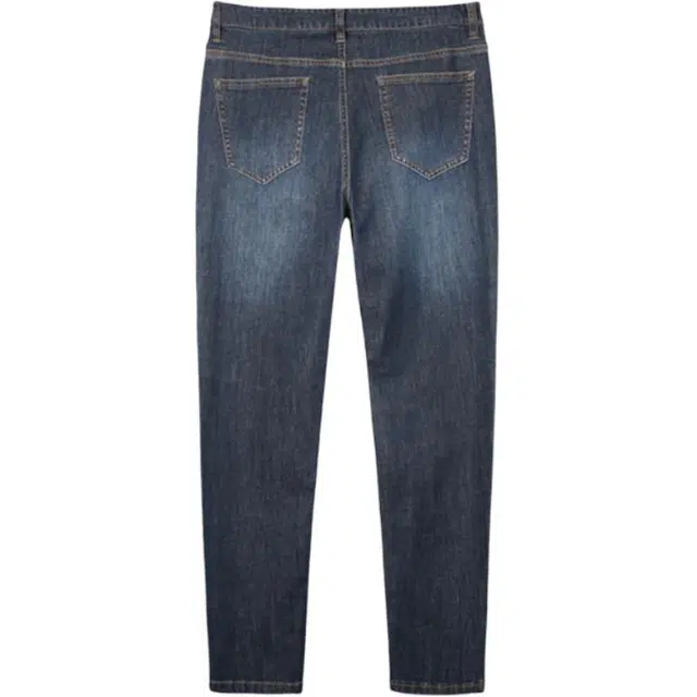 才子 松元素刺绣水洗舒适休闲牛仔裤 男款