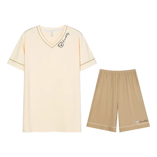 向薇 青少年学生短袖薄款家居服夏季睡衣套装 男款