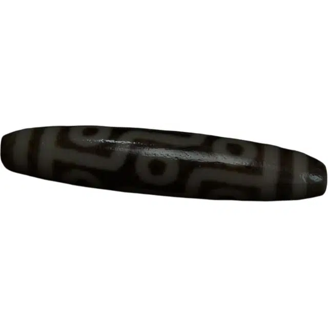 灵运宝 转运招财西藏藏区黑白九眼天珠老矿风化油润包浆老料器磨损到位一物一图#好运 玛瑙 玉石吊坠 男女同款情侣款