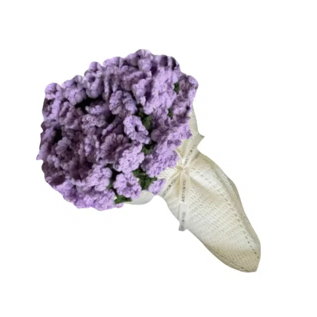 纯兔鼠 玫瑰 铃兰花毯子成品 手工钩织编织花束花朵 安抚陪伴 玩具
